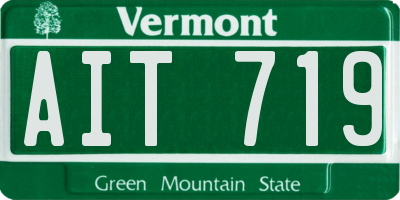 VT license plate AIT719