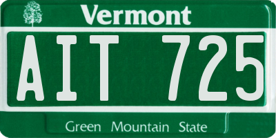 VT license plate AIT725
