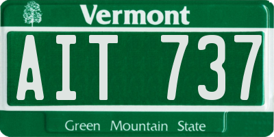 VT license plate AIT737