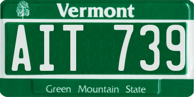 VT license plate AIT739