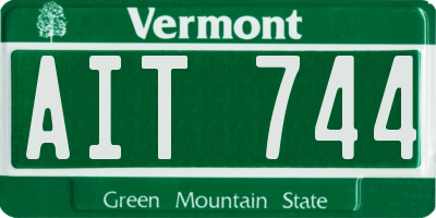 VT license plate AIT744