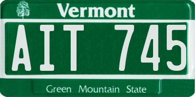 VT license plate AIT745