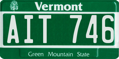 VT license plate AIT746