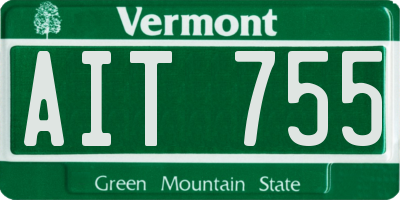 VT license plate AIT755