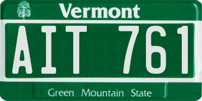 VT license plate AIT761