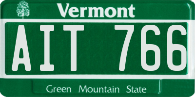 VT license plate AIT766
