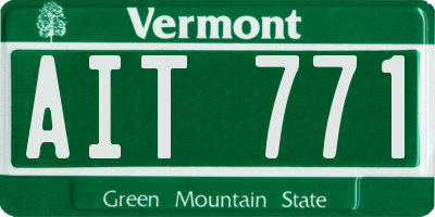 VT license plate AIT771