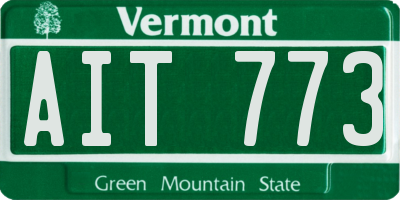 VT license plate AIT773