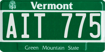 VT license plate AIT775