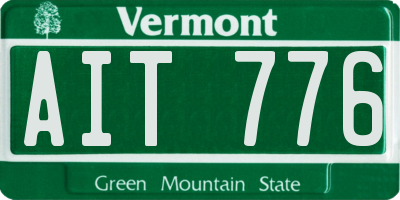 VT license plate AIT776