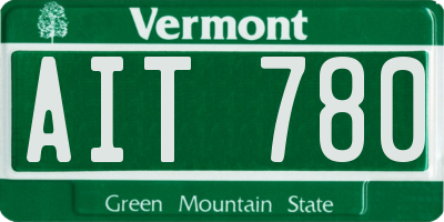VT license plate AIT780