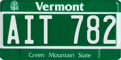 VT license plate AIT782