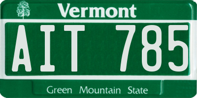 VT license plate AIT785