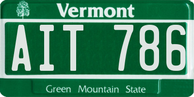 VT license plate AIT786