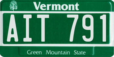 VT license plate AIT791