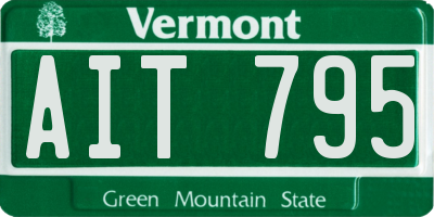 VT license plate AIT795