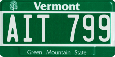 VT license plate AIT799
