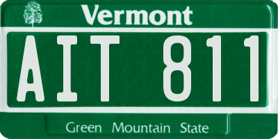 VT license plate AIT811