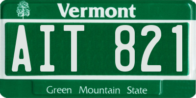 VT license plate AIT821