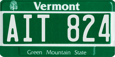 VT license plate AIT824