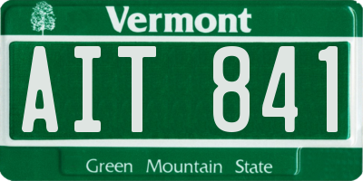 VT license plate AIT841
