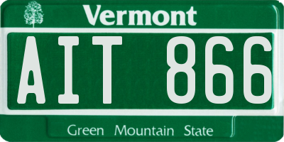VT license plate AIT866
