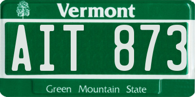 VT license plate AIT873