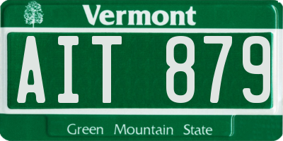 VT license plate AIT879