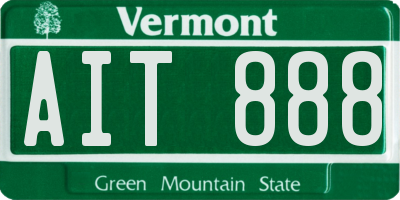 VT license plate AIT888
