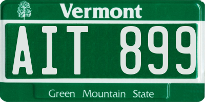 VT license plate AIT899