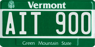 VT license plate AIT900