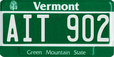 VT license plate AIT902