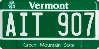 VT license plate AIT907