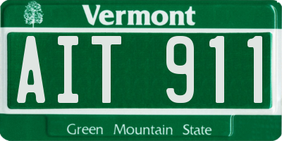 VT license plate AIT911