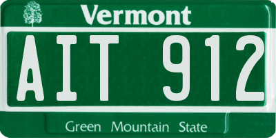 VT license plate AIT912
