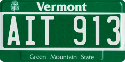 VT license plate AIT913