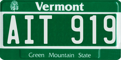 VT license plate AIT919
