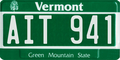 VT license plate AIT941
