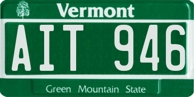 VT license plate AIT946