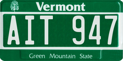 VT license plate AIT947