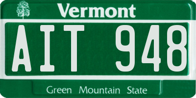VT license plate AIT948