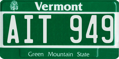 VT license plate AIT949