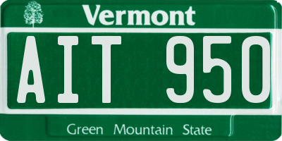 VT license plate AIT950