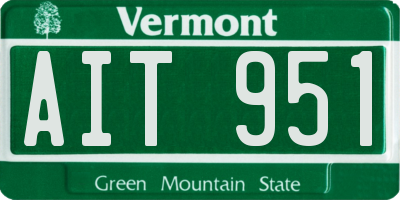 VT license plate AIT951