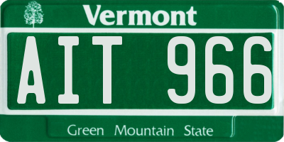 VT license plate AIT966