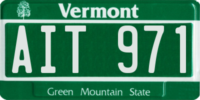 VT license plate AIT971