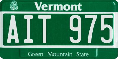 VT license plate AIT975