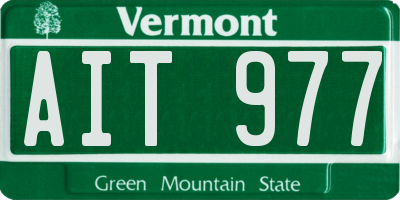 VT license plate AIT977