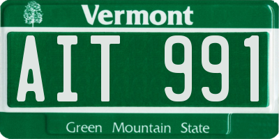 VT license plate AIT991