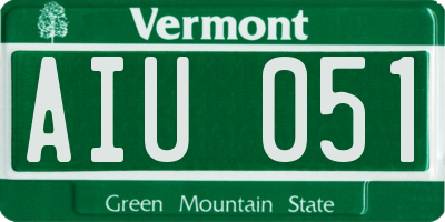 VT license plate AIU051